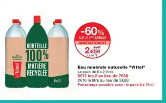 Monoprix Eau minérale naturelle Vittel offre