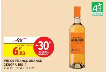 Intermarché Genora bio vin de france orange offre