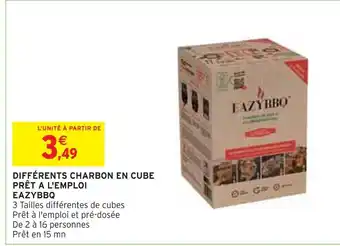 Intermarché Eazybbq différents charbon en cube prêt a l'emploi offre