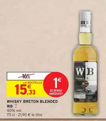 Intermarché Wb whisky breton blended offre