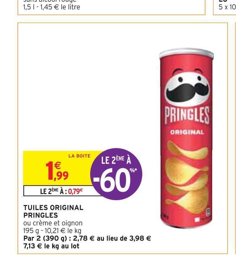 Intermarché Pringles tuiles original offre