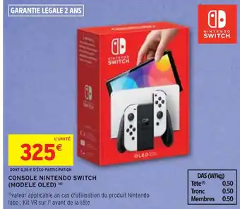 Intermarché Nintendo switch console nintendo switch (modele oled) offre