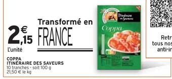 Intermarché Itinéraire des saveurs coppa offre