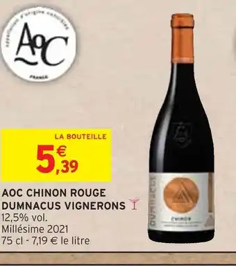 Dumnacus vignerons aoc chinon rouge