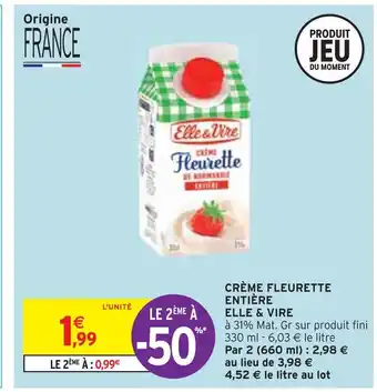 Elle & vire crĂšme fleurette entiĂšre