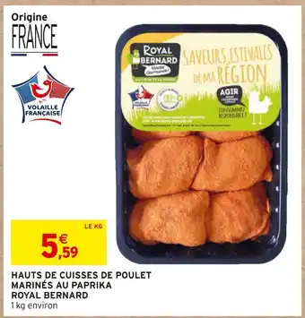 Royal bernard hauts de cuisses de poulet marinés au paprika