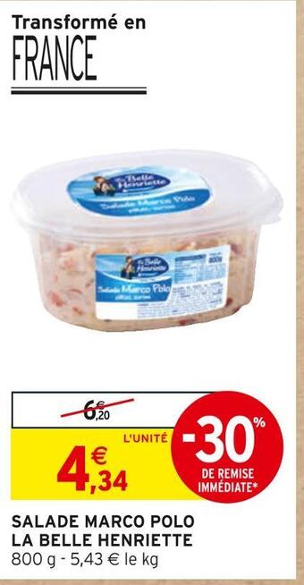 Intermarché La belle henriette salade marco polo offre
