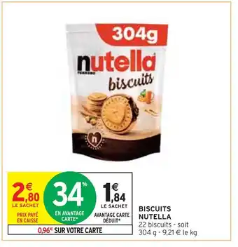 Intermarché Nutella biscuits offre