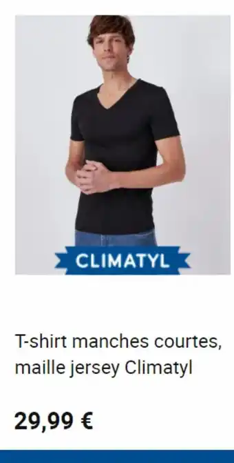T-shirt manches courtes maille jersey climatyl