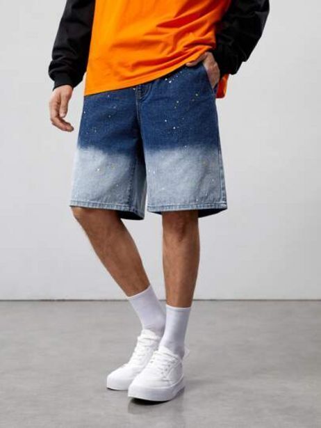 Promo Romwe shorts en jean homme poche d lav ombr chez SheIn