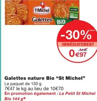 Galettes nature bio St Michel