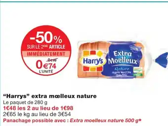 Monoprix Harrys extra mœlleux nature offre