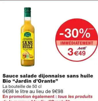 Monoprix Sauce salade dijonnaise sans huile bio offre