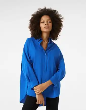 Chemise manches longues overzise popeline