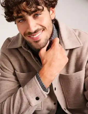 Hommes veste chemise - coupe oversize
