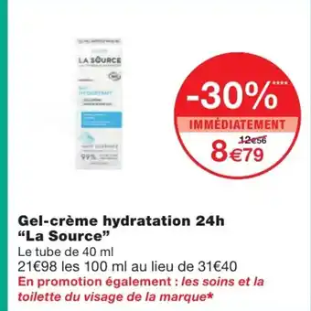 Gel-crème hydratation 24h La Source