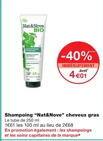 Shampoing Nat&Nove cheveux gras