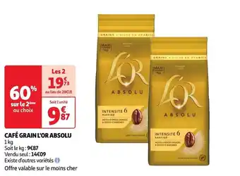 Auchan CAFÉ GRAIN L'OR ABSOLU offre