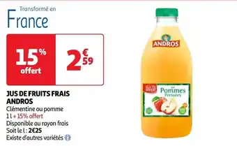 Auchan JUS DE FRUITS FRAIS ANDROS offre