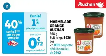 Auchan MARMELADE ORANGE AUCHAN offre