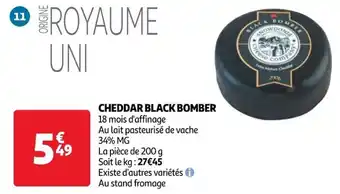 Auchan CHEDDAR BLACK BOMBER offre