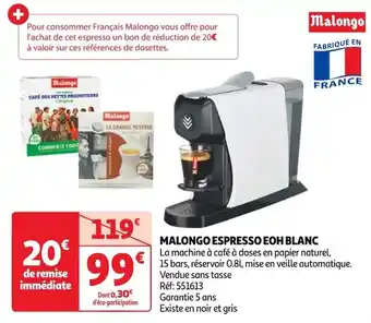 MALONGO ESPRESSO EOH BLANC