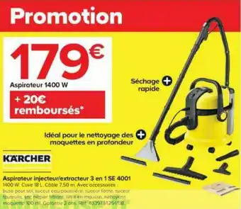 Aspirateur injecteur/extracteur 3 en 1 SE 4001