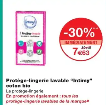 Monoprix Protège-lingerie lavable Intimy coton bio offre