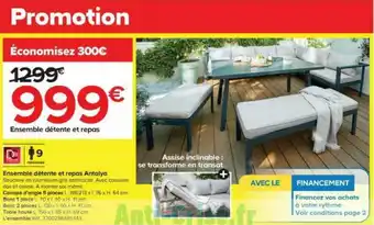 Castorama Ensemble détente et repas Antalya offre