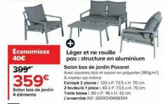 Castorama Léger et ne rouille pas: structure en aluminium offre