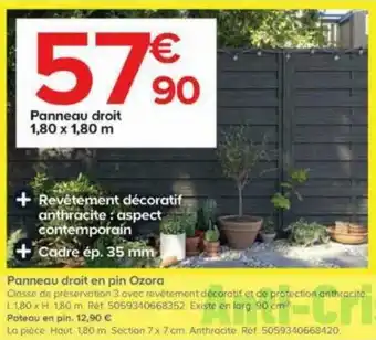 Castorama Panneau droit en pin Ozora offre