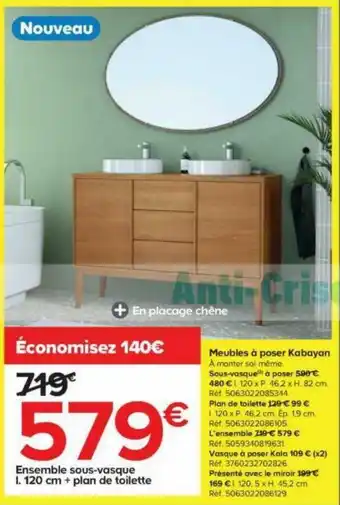 Castorama Meubles à poser Kabayan offre