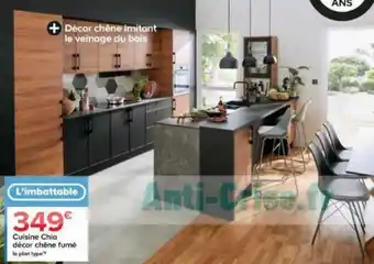 Castorama Cuisine Chia décor chêne fumé offre