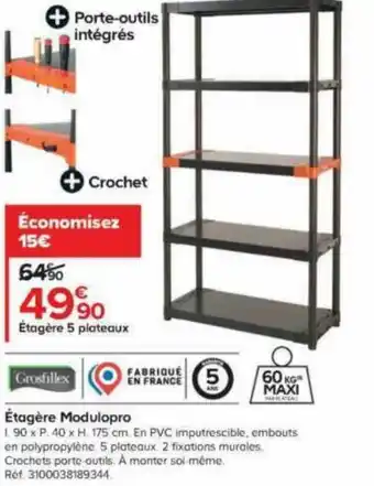 Castorama Étagère Modulopro offre