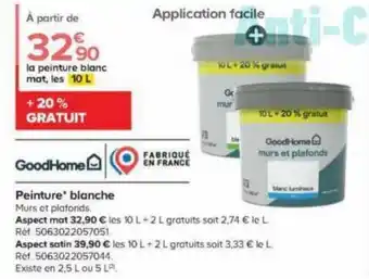 Castorama Peinture blanche offre
