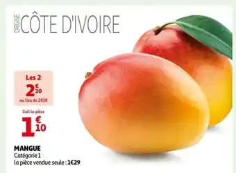 Auchan MANGUE Catégorie 1 la pièce vendue seule : 1€29 offre