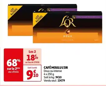 Auchan CAFÉ MOULU L'OR Doux ou intense offre