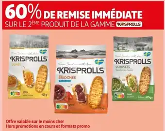 Auchan SUR LE 2ÈME PRODUIT DE LA GAMME KRISPROLLS offre