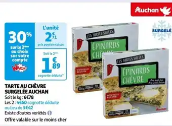 Auchan TARTE AU CHÈVRE SURGELÉE AUCHAN offre