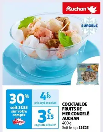 Auchan COCKTAIL DE FRUITS DE MER CONGELÉ AUCHAN offre