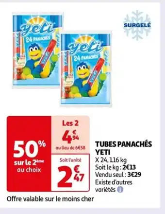 Auchan TUBES PANACHÉS YETI offre