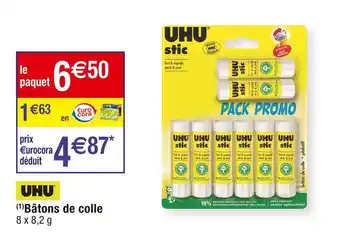 Cora x Carrefour Uhu bâtons de colle offre