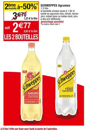 Cora x Carrefour Schweppes schweppes agrumes offre