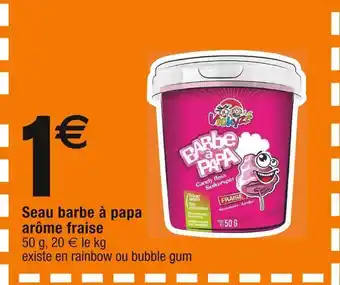 Cora x Carrefour Seau barbe à papa arôme fraise offre