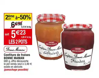 Cora x Carrefour Bonne maman confiture de fraises offre