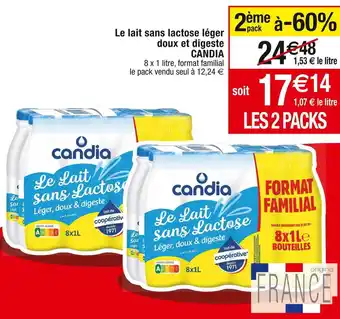 Cora x Carrefour Candia le lait sans lactose léger doux et digeste offre