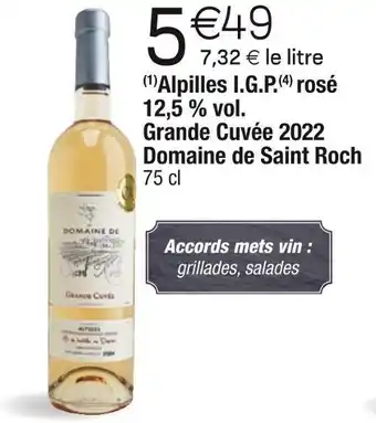 Cora x Carrefour Domaine de saint roch alpilles i.g.p. rosé 12,5 % vol. grande cuvée 2022 offre
