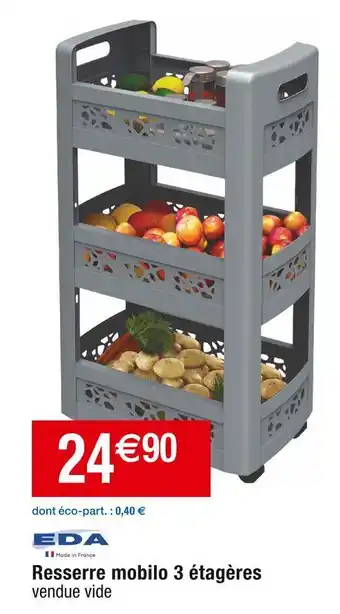Cora x Carrefour Eda resserre mobilo 3 étagères offre
