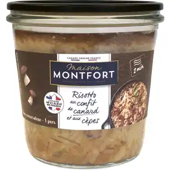 Auchan Risotto au confit de canard et aux cèpes maison montfort offre