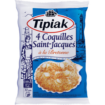 Auchan Coquilles saint-jacques à la bretonne surgelées tipiak offre